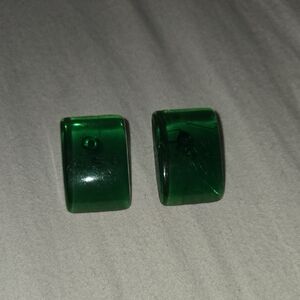 80s Earrings - Green